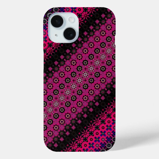 Abstracte Hot Pink Pattern iPhone / iPad case (Achterkant)