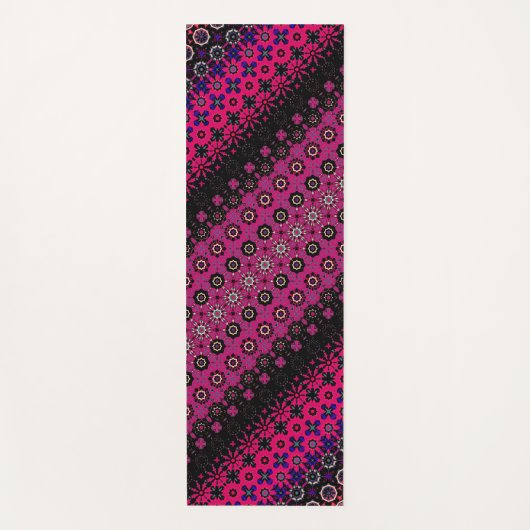 Abstracte Hot Pink Pattern Yoga Mat (Voorkant)