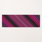 Abstracte Hot Pink Pattern Yoga Mat (Voorkant (horizontaal))