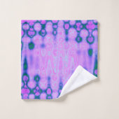 Abstracte Hot Pink Wavy Tie Dye Clouds Bad Handdoek (Wasdoekje)