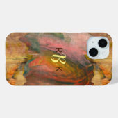 Abstracte hout- en verftextuur Case-Mate iPhone case (Achterkant (horizontaal))