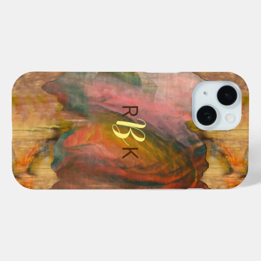 Abstracte hout- en verftextuur Case-Mate iPhone case (Achterkant (horizontaal))