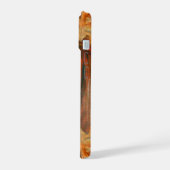 Abstracte hout- en verftextuur iPhone 15 case (Linkerkant)