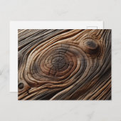 Abstracte houten kunstontwerptextuur briefkaart (Voorkant / Achterkant)
