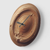 Abstracte houten kunstontwerptextuur grote klok (Hoek)