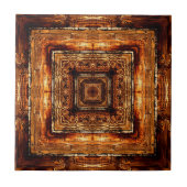 Abstracte houtnerfstructuur tegeltje (Voorkant)
