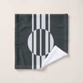 Abstracte houtskool, grijs en wit bad handdoek (Wasdoekje)