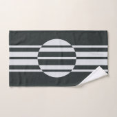 Abstracte houtskool, grijs en wit bad handdoek (Handdoek)