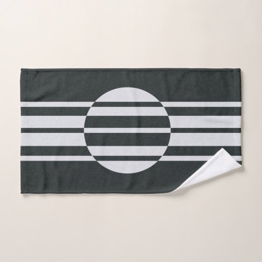 Abstracte houtskool, grijs en wit bad handdoek (Handdoek)