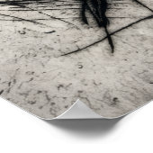 Abstracte houtskool schets expressieve lijn kunst poster (Hoek)