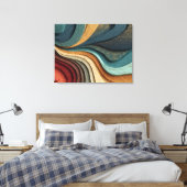Abstracte houtstructuur canvas kunst (Insitu (Slaapkamer))