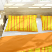 Abstracte houtstructuur oranje en geel kussensloop