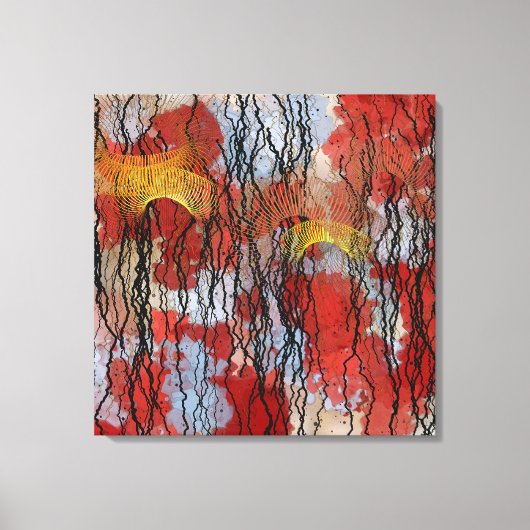 Abstracte Huidige Schilderkunst Canvas Afdruk (Voorkant)