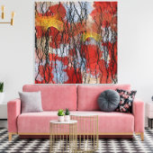 Abstracte Huidige Schilderkunst Canvas Afdruk (Insitu (Woonkamer))