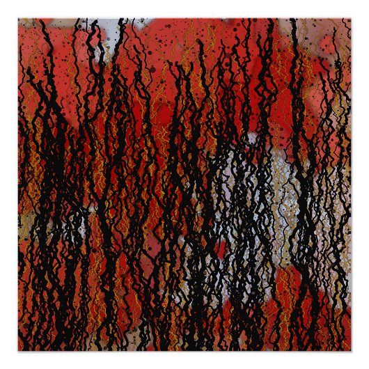 Abstracte Huidige Schilderkunst  Perfect Poster (Voorkant)
