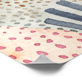 Abstracte huizen: Waterverf naadloze achtergrond. Poster (Hoek)