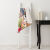 Abstracte huizen: Waterverf naadloze achtergrond. Sherpa Deken (In situ)