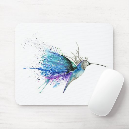 Abstracte Hummingbird Muismat (Met muis)