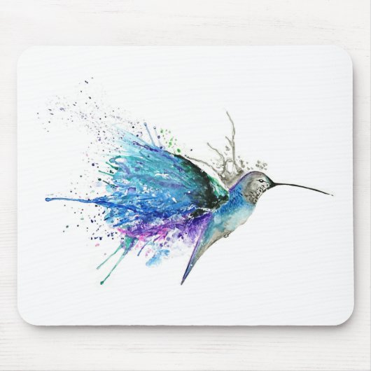 Abstracte Hummingbird Muismat (Voorkant)
