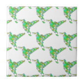 Abstracte Hummingvogels Tegeltje (Voorkant)