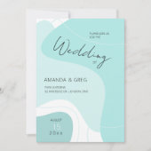 Abstracte huwelijksuitnodiging kaart (Voorkant)