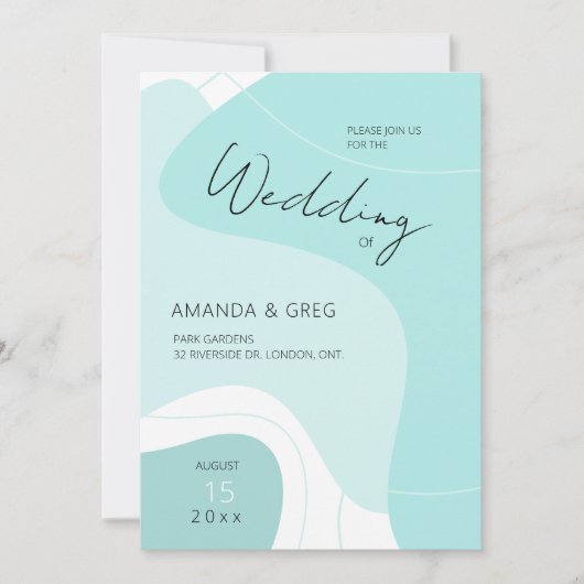 Abstracte huwelijksuitnodiging kaart (Voorkant)