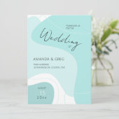 Abstracte huwelijksuitnodiging kaart (Staand voorkant)