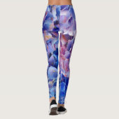 Abstracte hydrangea Flowers Yoga Pants Running Leggings (Achterkant)