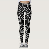 abstracte hypnotische cirkels leggings (Voorkant)