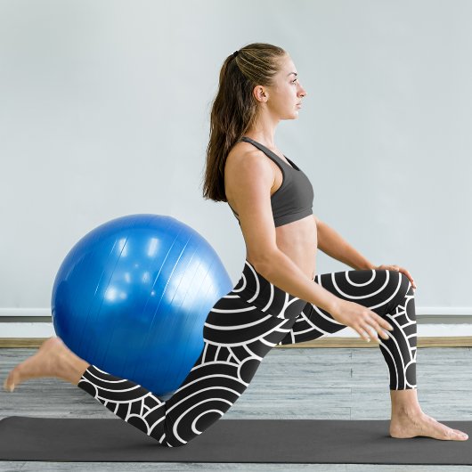 abstracte hypnotische cirkels leggings