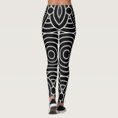 Abstracte hypnotische cirkels leggings (Achterkant)