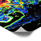 Abstracte Ice Hockey Player Poster (Hoek)