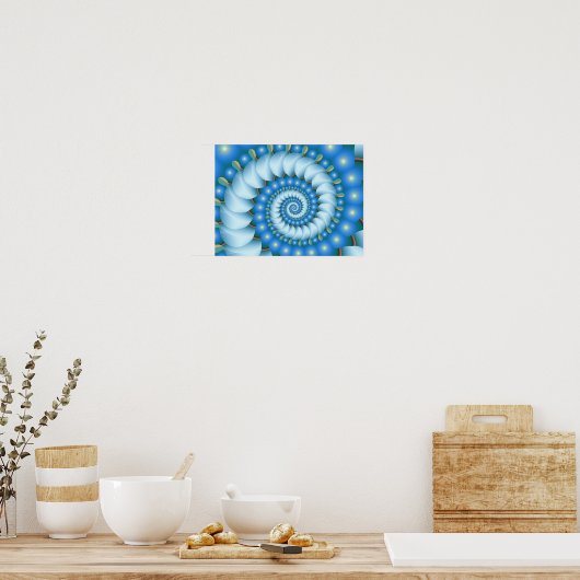 Abstracte Iced Light Art Poster (Keuken)