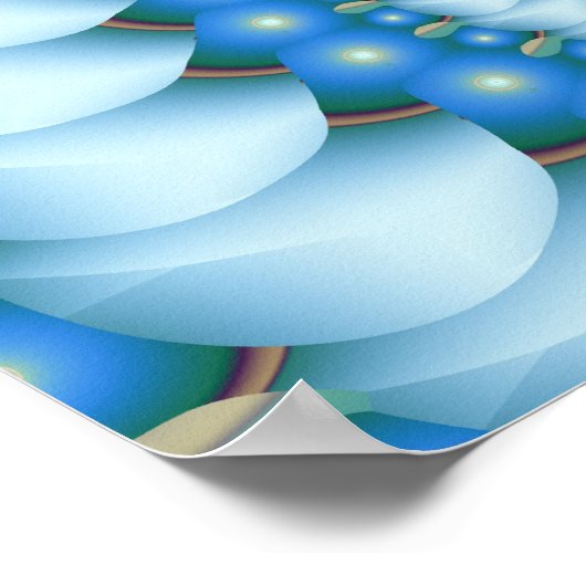 Abstracte Iced Light Art Poster (Hoek)