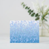 Abstracte Icy Swirl Briefkaart (Staand voorkant)