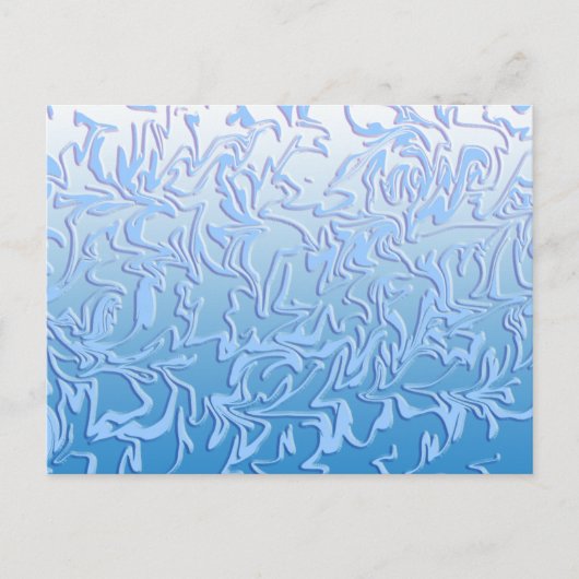 Abstracte Icy Swirl Briefkaart (Voorkant)