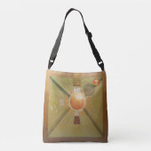 Abstracte ideeënstraling crossbody tas (Achterkant)
