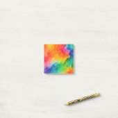 abstracte illustratie in regenboogkleuren post-it® notes (Op bureau)