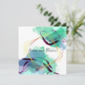 Abstracte illustratie met alcoholinkt, uitnodiging (Staand voorkant)