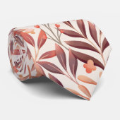 Abstracte illustratie met bladeren en bloemen stropdas (Opgerold)
