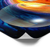 abstracte illustratie rood geel blauw groen poster (Hoek)