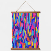 Abstracte illustratie van boek kleuren hangend wandkleed (Voorkant)