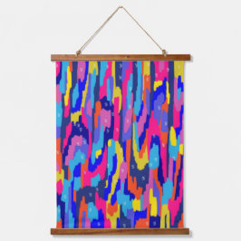 Abstracte illustratie van boek kleuren hangend wandkleed