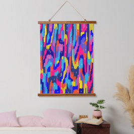 Abstracte illustratie van boek kleuren hangend wandkleed