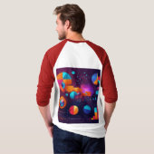 Abstracte illustratie van data en analytics t-shirt (Achterkant volledig)