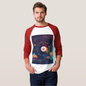 Abstracte illustratie van data en analytics t-shirt (Voorkant volledig)