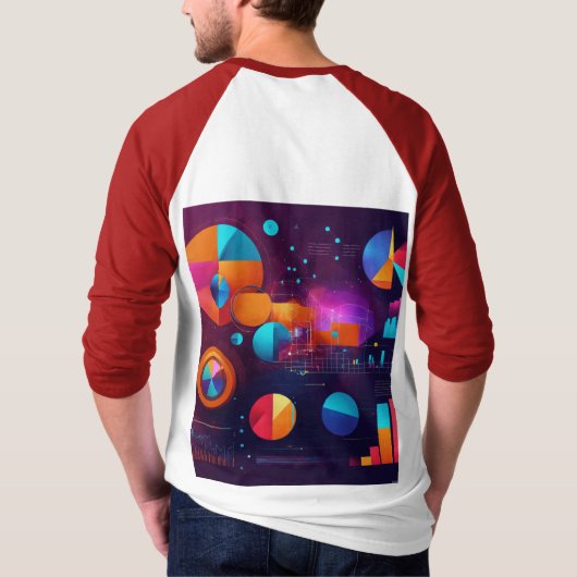 Abstracte illustratie van data en analytics t-shirt (Achterkant)