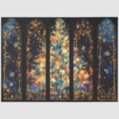 Abstracte illustratie van de kerstboom in Windows Tissuepapier (Voorkant)