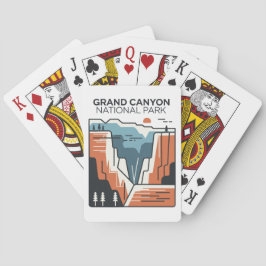Abstracte illustratie van Grand Canyon National Pa Pokerkaarten