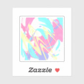 Abstracte illustratie Verf. plaat Sticker (Vel)